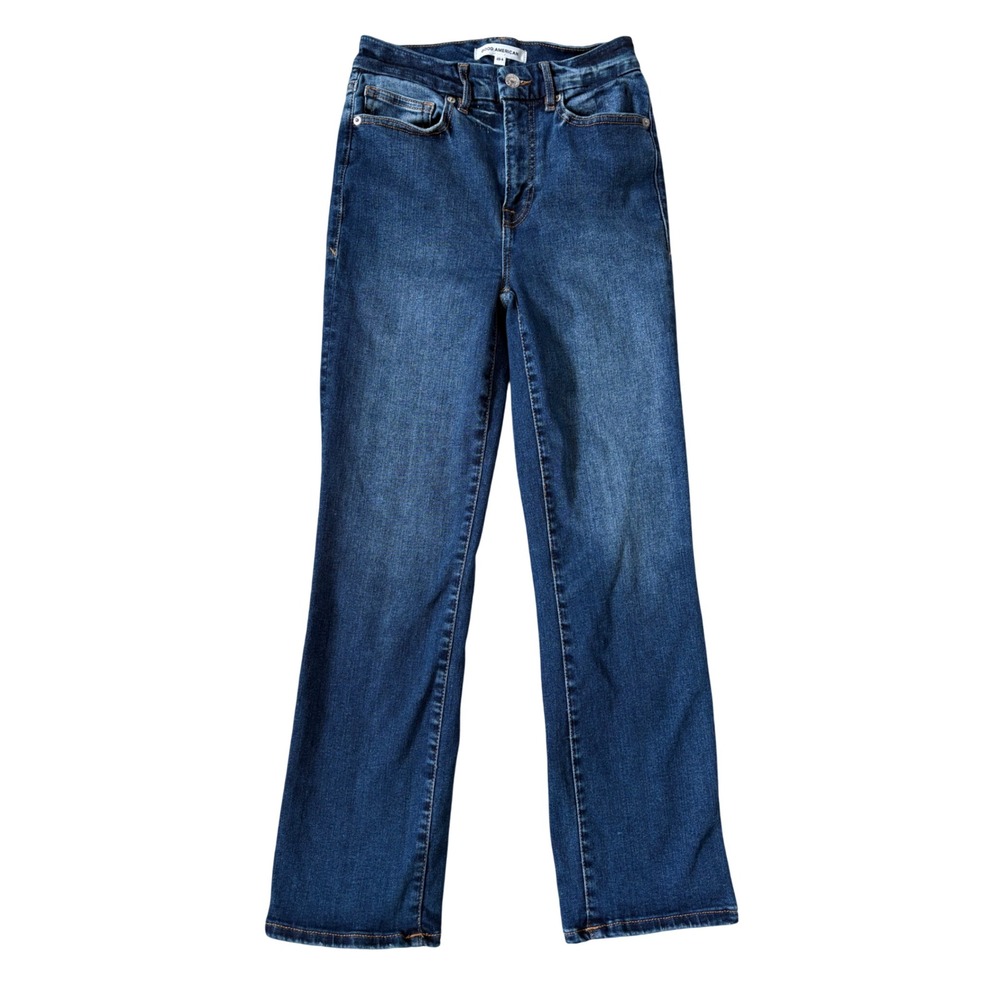 Good American Always Fits Good Legs Straight Jeans Indigo571 Blue Size 00-44